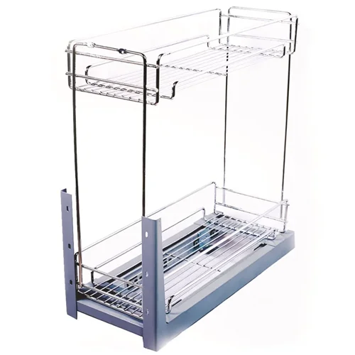 سبد جا ادویه و مواد شوینده کابینت مدل کف ریل